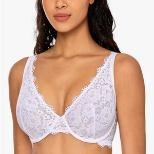 NWOT White Lace Bra